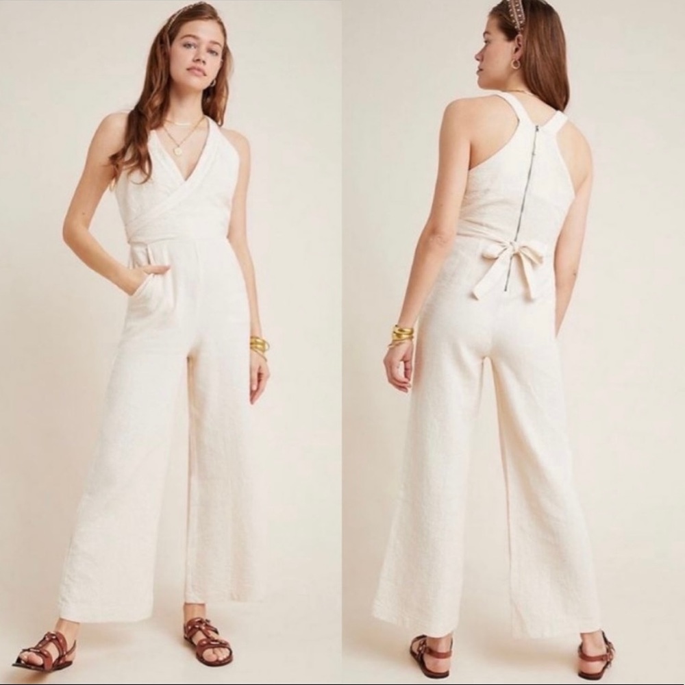 Anthropologie Demi Textured Jumpsuit NWT